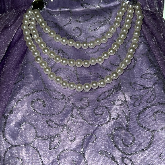 Girls Purple Velour Princess dress size small (7-8) NWOT. - Picture 3 of 11